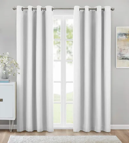 Vista 6 de LOFT LIVING Kelsey - Panel de cortina con textura opaca total, 52 x 63 pulgadas, color gris