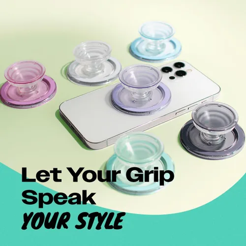 Vista 3 de OnTheGrip Compatible con Magsafe Soporte de Teléfono Móvil Magnético Diseño Auténtico Translúcido Plegable para Smartphone Tablet Accesorio