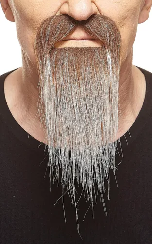 Vista 9 de Mustaches Autoadhesivo, novedoso, barba falsa de cola de pato larga, pelo facial falso, accesorio de disfraz para adultos, color negro