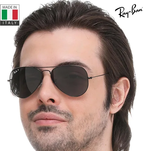 Vista 6 de Ray-Ban RB3025 AVIATOR TOTAL BLACK Pilot Shaped Sunglasses for Men & Women with Official RAYBAN Eyewear Kit