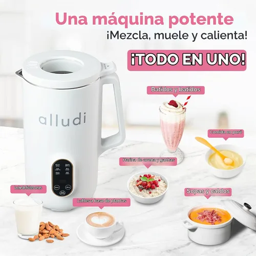 Vista 2 de Máquina automática para hacer leche de nuez 10 en 1 de 27 onzas Coco casero, avena, leche de almendras, bebidas a base de plantas Máquina