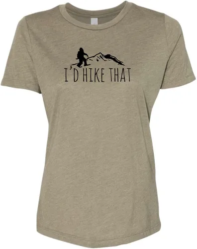 Vista 28 de Cute Women's Screen Printed Crew Neck Tee, Shirts With Sayings, Dusty Blue or Olive