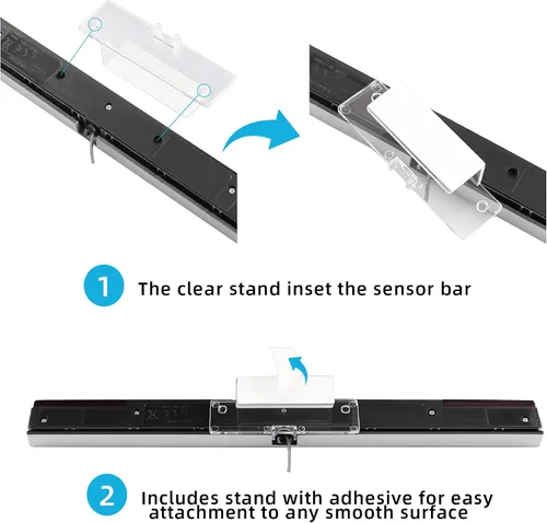 Vista 4 de Xahpower Sensor Bar for Wii and Charger for Wii U Gamepad