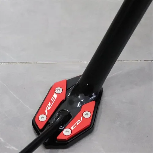 Vista 4 de Soporte de extensión lateral de pie para motocicleta para Yamaha YZF R3 R25 MT03 MT25 2019 2022 MT 03 25 R 3 25 (color: MT03 azul)