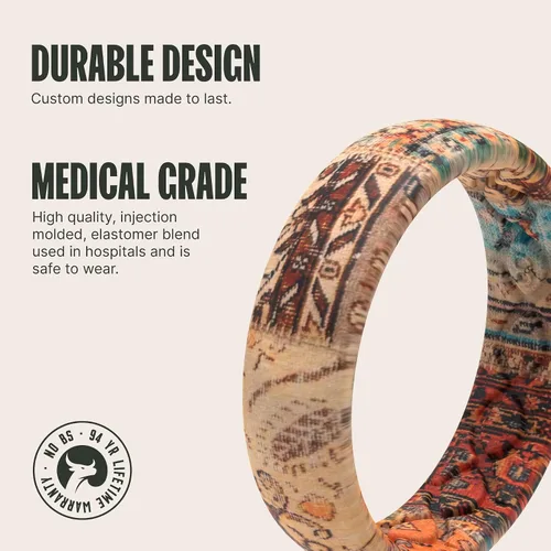Vista 2 de Groove Life Aspire - Anillos de boda de siliconagoma, transpirables, con diseño único y de ajuste cómodo para mujer