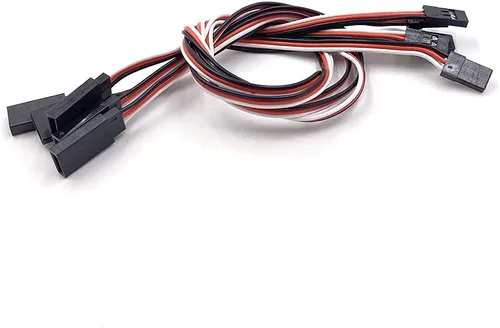 Vista 2 de Aliotech Cable de extensión servo de control remoto de 11.811 in macho a hembra, cable de cable de extensión servo para RC JR Futaba RC coche o avión