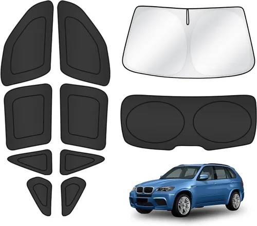 Vista 30 de T TGBROS Parasol para parabrisas para BMW X1 F48 2016 2017 2018 2019 2020 2021 2022 para ventana de automóvil, con bloqueo UV grueso y opaca