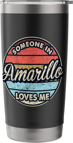 Vista 3 de Someone In Amarillo Loves Me City US USA Stainless Steel Insulated Tumbler