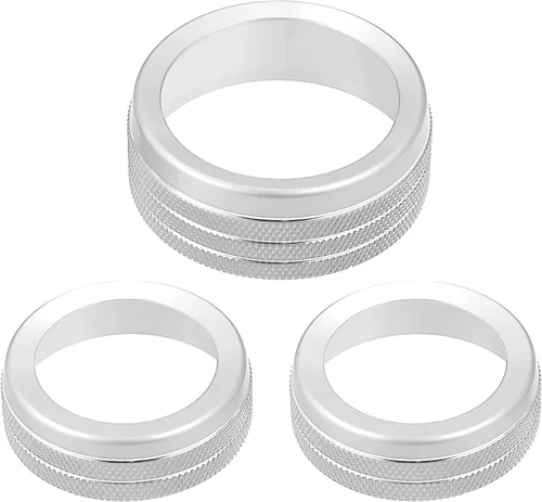 Vista 12 de 3 piezas Calcomanías para Perillas de Aire Acondicionado de Automóvil Cubierta de Perilla de Interruptor de Radio AC para Dodge Durango 2017-2020