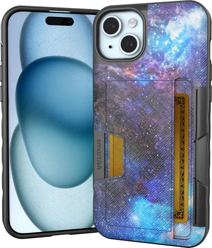 Vista 79 de Smartish Funda tipo cartera para iPhone 11 Pro - Wallet Slayer Vol. 2 [soporte protector delgado] tarjetero (seda) - Black Tie Affair