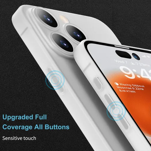 Vista 9 de memumi Funda ultradelgada para iPhone 15 Pro, cubierta para lente de cámara, protección completa, 0.012 in, revestimiento ligero mate, carcasa