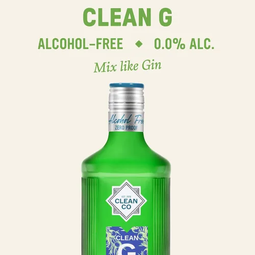 Vista 3 de CleanCo Clean G - Alternativa al Gin Sin Alcohol Destilados Premiados de Cero Proof Sin Azúcar, Baja en Calorías y Sin Edulcorantes Vegano