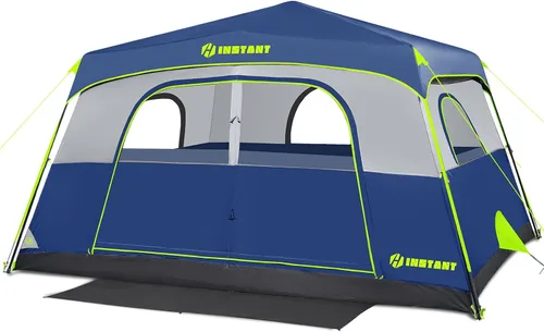 Vista 14 de 4/6/8/10 Person Instant Tent, Waterproof Pop Up Tents for Camping with Rainfly, 60 Seconds Easy Setup, Automatic Cabin Tent for Family Camping with