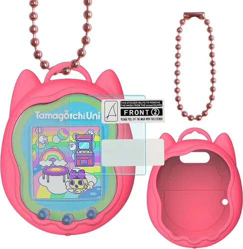 Vista 9 de Tamagotchi Uni Interactive Virtual Pet, protector de pantalla para Tamagotchi Uni Pet Band Accesorios (cubierta de silicona) (azul)