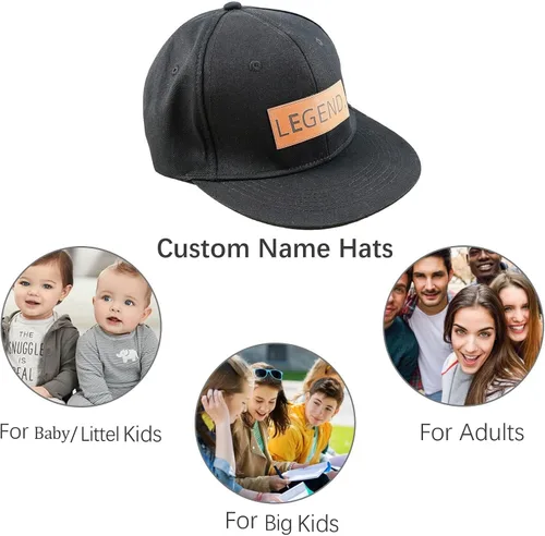 Vista 7 de Sombreros personalizados para bebés, gorras de béisbol personalizadas con nombre, gorras de camión ajustables para bebés, niños y adultos
