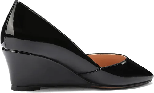Vista 5 de MODENCOCO Zapatos de tacón bajo con cuña de tacón bajo para mujer, con puntera cuadrada, 2 pulgadas
