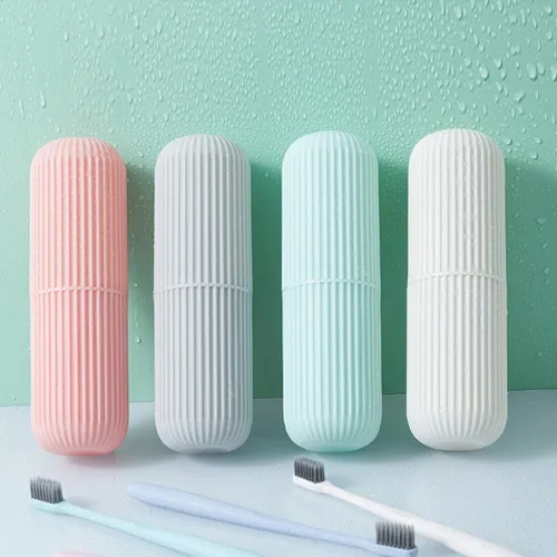 Vista 5 de GLEAVI Tootpaste - Soporte portátil para cepillos de dientes, estuche de viaje para pasta de dientes, contenedor de plástico para cepillos