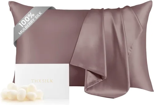 Vista 28 de THXSILK Funda de almohada 100% seda de morera para la salud del cabello y la piel, funda de almohada suave y lisa con cremallera oculta, ambos lados