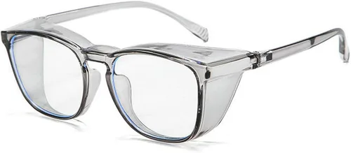 Vista 10 de Anteojos de seguridad que no se empañan, con protección UV400, lentes con bloqueo de luz azul para hombres y mujeres, anteojos transparentes