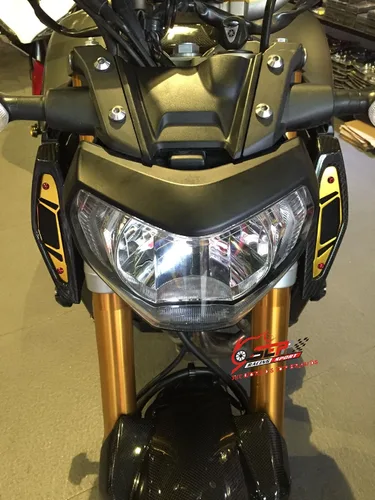 Vista 4 de Par de cubiertas de admisión de aire de motocicleta CNC izquierda y derecha para Yamaha MT-09 FZ09 2013-2016 (azul)