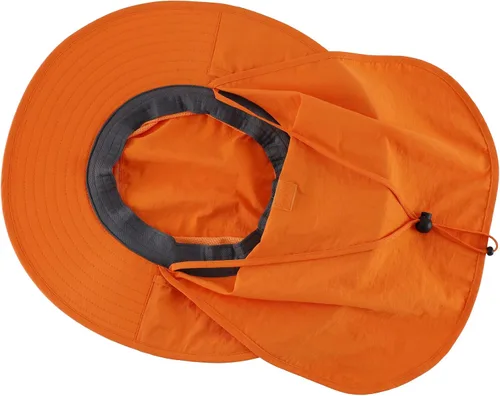 Vista 5 de Home Prefer Sombrero de malla para exteriores UPF50+ Sombrero de pesca de ala ancha con solapa para el cuello