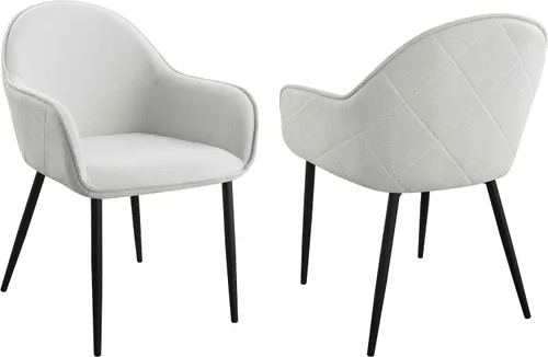 Vista 14 de Coaster Home Furnishings - Emma - Juego de 2 sillones de tela - Patrón de diamantes, asiento tapizado, brazos inclinados - Modernas - Comedor