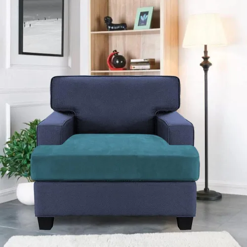 Vista 2 de n - Fundas elásticas de terciopelo para sofá con cojín en forma de T, fundas de cojín individuales para sillón de 1 asiento, funda elástica