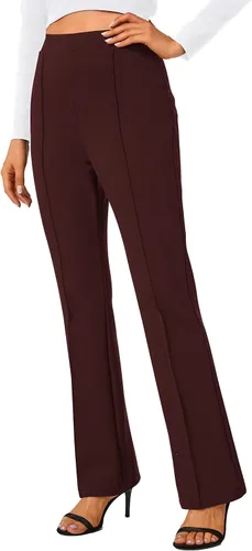 Vista 8 de Urban CoCo Pantalones de trabajo elásticos con corte de bota, pantalones de yoga pequeños para oficina casual