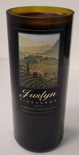 Vista 3 de Savor the Essence with the 2010 Juslyn Vineyards Cabernet Sauvignon Wine Bottle Candle - Unique Decor Accent Crafted from an Authentic Wine Bottle