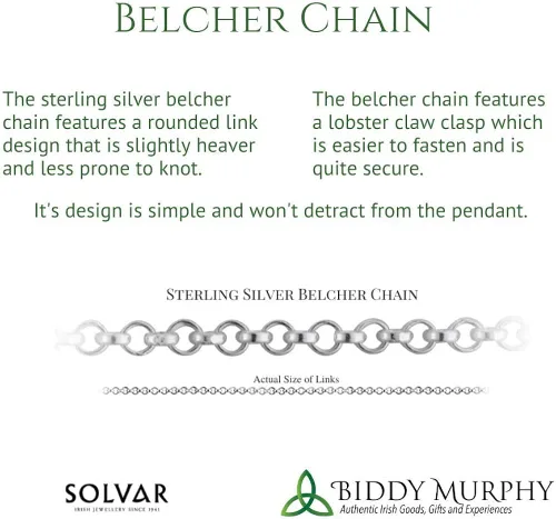 Vista 5 de Celtic Cross Sterling Silver Trinity Knots Pick Chain Length