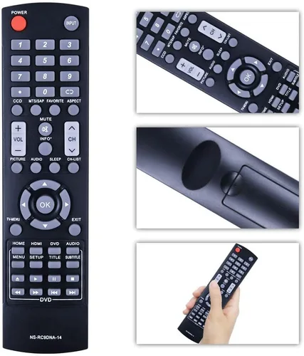 Vista 5 de PZL NS-RC9DNA-14 Reemplazo para Insignia TV LED DVD Combo Control remoto NS-28DD220NA16 NS-32DD200NA14 NS-24ED310NA15B NS-32DD310NA15 NS-32DD220NA16