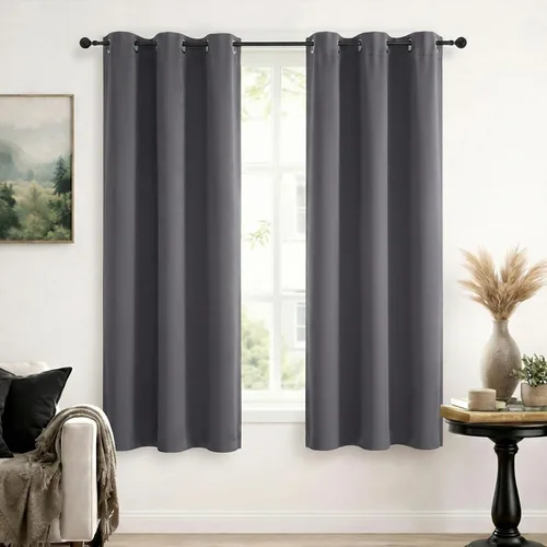 Vista 57 de Simplebrand Cortinas blancas puras de 96 pulgadas de largo para oscurecer la habitación, juego de 2 paneles para dormitorio/sala de estar, bloqueo