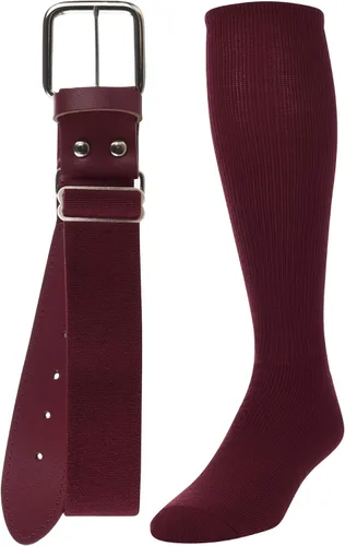 Vista 12 de TCK Combo de calcetines y cinturón de béisbol o sóftbol, tallas para jóvenes y adultos para niños y niñas, hombres y mujeres