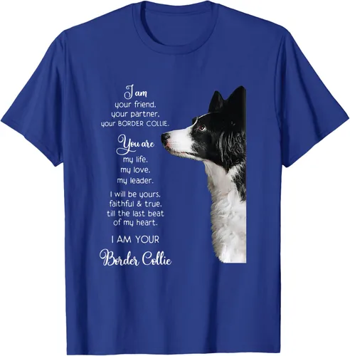 Vista 23 de Funny I Am Your Friend Your Partner Your Border Collie - Camiseta de regalo, Negro, S