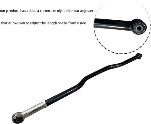 Vista 2 de BST BSSP Barra de riel ajustable trasera forjada de 0-6 pulgadas de elevación compatible con Jeep Wrangler JK 2007-2018 suspensión de forja integral