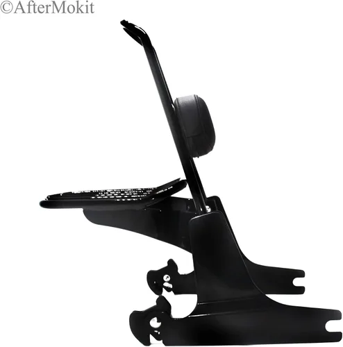 Vista 4 de Respaldo de pasajero de repuesto con portaequipajes para los modelos Dyna 2006-2017, excepto Switchback Fat Bob CVO Fat Bob y barra vertical