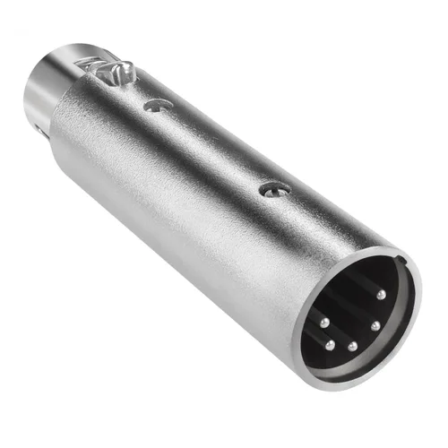 Vista 8 de QIANRENON Adaptador de audio XLR - Convertidor DMX hembra de 5 pines a macho de 3 pines, para micrófono, iluminación de escenario, estación
