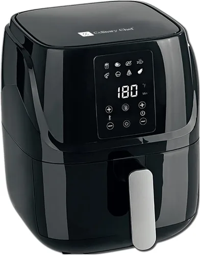Vista 3 de CULINARY CHEF CAF383 Freidora de aire con control digital de 3 litros/3.2 cuartos de galón, negro, 3.2 cuartos de galón