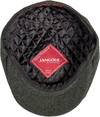Vista 7 de JANGOUL Gorra de Newsboy de 8 paneles de mezcla de lana para hombre, con borde a presión