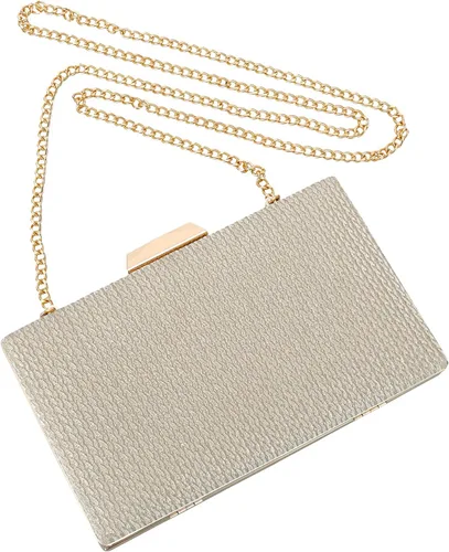 Vista 5 de Bolso de mano dorado para mujer, bolso de noche para boda, fiesta, novia, baile de graduación, bolso de mano de hombro
