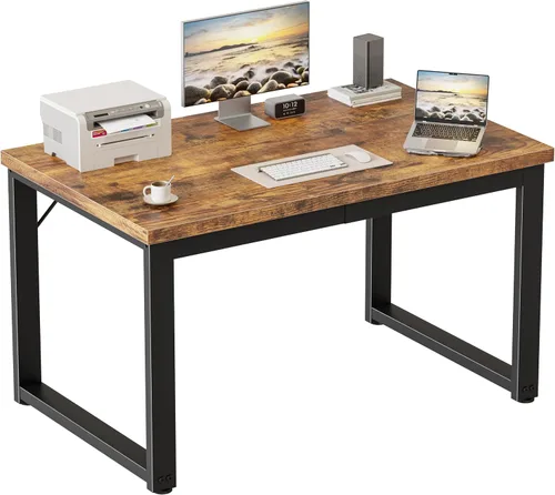 Vista 26 de Mericonia Escritorio para computadora, escritorio de juegos para espacios pequeños, mesa de estilo moderno y simple para oficina en casa, mesa