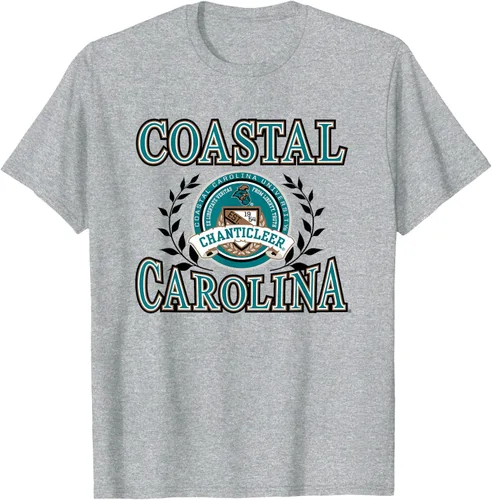 Vista 5 de Coastal Carolina Chanticleers Laurels - Camiseta con logotipo, Blanco
