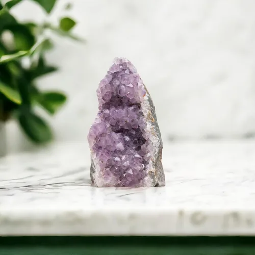 Vista 5 de Geoda de cristal de amatista de 0.5 a 1 libra de Uruguay – 2.5" a 4" de altura, piedra natural de racimo de amatista grande – cristales y piedras
