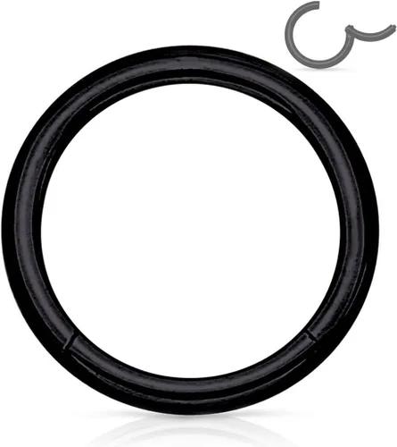 Vista 41 de Forbidden Body Jewelry - Piercing para la nariz de acero quirúrgico 316L con bisagra, 14G, 16G, 18G, diámetro de 15/64, 5/16, 25/64, 15/32 pulgadas