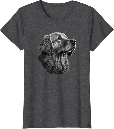 Vista 4 de Camiseta divertida Golden Retriever, Negro