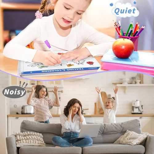 Vista 6 de Libro de trabajo educativo de actividades de aprendizaje preescolar: libros de trazado de escritura a mano preescolar Materiales de aprendizaje
