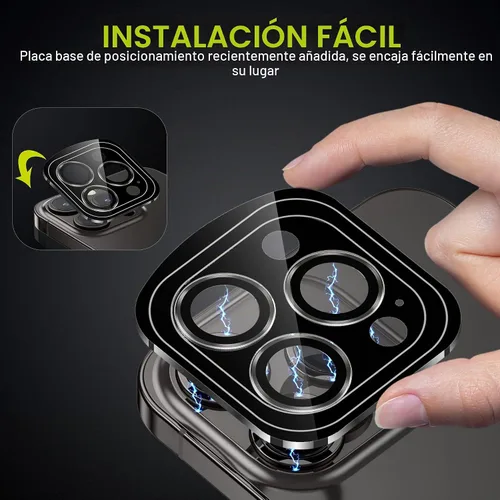 Vista 3 de WSKEN Protector de lente de cámara para iPhone 14 Pro/iPhone 14 Pro Max, [modo de disparo nocturno] Protector de pantalla de vidrio templado HD Negro