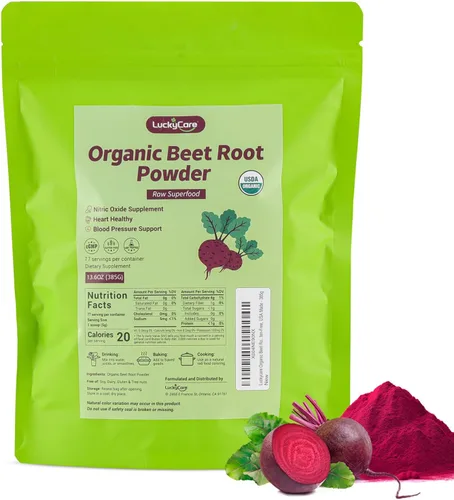 Vista 9 de Polvo de raíz de remolacha orgánica 13.6oz (385g) Superalimento puro crudo Rico en nitratos de origen vegetal Apoya la energía, la resistencia