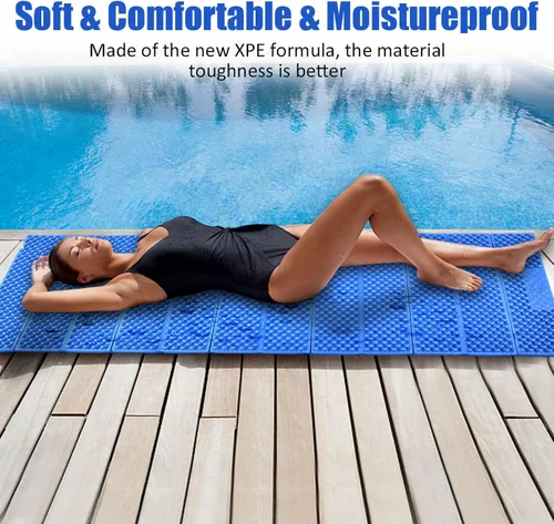Vista 4 de Almohadillas de espuma para dormir, colchón plegable de espuma de célula cerrada, impermeable para dormir al aire libre para mochileros y senderismo