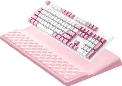 Vista 27 de Ospelelf Almohadilla para reposamuñecas para teclado, cómodo soporte ergonómico para teclado, accesorios de escritorio de oficina, artículos Anémona